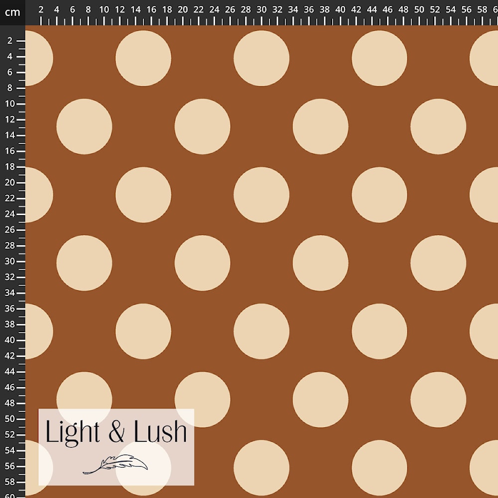 Light & Lush Maxi Dots zimt-beige – großer Punkte-Stoff aus 100 % Viskose, 145 cm breit, Farbe kann abweichen